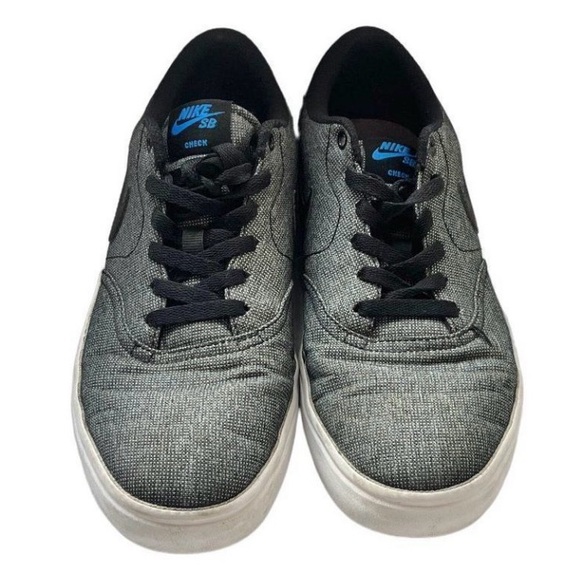 Nike SB Gray Check Canvas Casual Sneakers - Men’s 8.5 - Picture 4 of 5